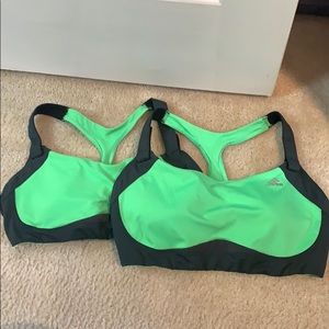 2 adidas climalite sports bras Sz M